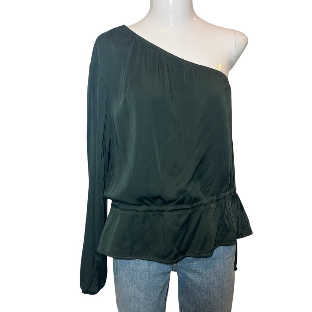 Cloth & Stone Anthropologie Women’s Top Small Size Green On Shoulder Blouse NWT